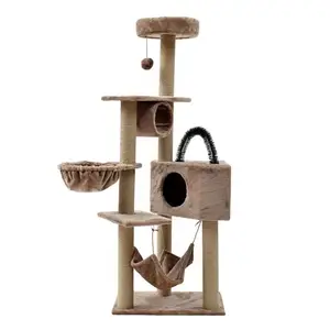 Petdom-hamaca de juguete Para gatos, torre de árbol alto, rascador divertido Para Casa Para Gato