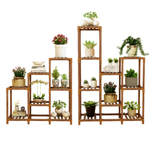 Décoration personnalisée <span class=keywords><strong>de</strong></span> jardin, support <span class=keywords><strong>de</strong></span> <span class=keywords><strong>pot</strong></span> <span class=keywords><strong>de</strong></span> <span class=keywords><strong>fleur</strong></span>, étagère <span class=keywords><strong>de</strong></span> plante en bambou <span class=keywords><strong>pour</strong></span> balcon, étagère <span class=keywords><strong>de</strong></span> <span class=keywords><strong>Pot</strong></span> d'extérieur et d'intérieur/ - Product Image 1