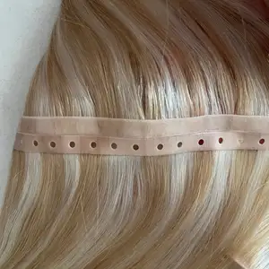Seamless t XO Invisible PU Weft invisible hole weft hair extension balayage color tape with holes one raw remy xo invisible weft