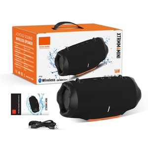 Enceinte portable sans fil XTRMM4 MINI Bluetooth en tissu, colorée, pour extérieur, avec caisson de basses, système audio étanche IPX4, lecteur de musique - Product Image 1