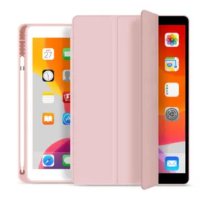 Capa de couro pu à prova de choque para lápis, capa protetora de 12.9 polegadas para ipad pro 12.9