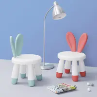 תוספות חמה 2021 חדש התאסף PP פלסטיק חמוד כחול אדום ארנב ילדים ילדי כיסא