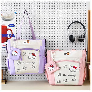 Bolso Bandolera de Dibujos Animados para Mujer, Gran Capacidad, Versátil, Lindo, con Diseño de Gato, Moderno, para Estudiantes, con Bolso Pequeño - Product Image 2