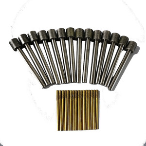 Hình Trụ Kim Cương Burs Gắn Điểm Đặt Đầu Mài <span class=keywords><strong>Bit</strong></span> Cho Đá Cẩm Thạch Ngọc Bích - Product Image 4