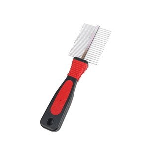 Peigne à poils pour animaux de compagnie PKY Factory, vente en gros, logo personnalisé, manche en plastique, simple ou double face, pour chat et chien - Product Image 1