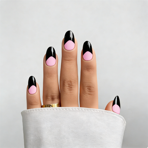 Unghie Finte di Design Lucide Bicolore con Grafiche <span class=keywords><strong>per</strong></span> Brand Professionali sui Social Media - Product Image 2