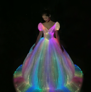 Abito da ballo da sposa illuminato personalizzato per lampeggiare i colori del matrimonio - Product Image 3