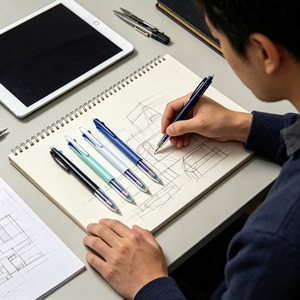 <span class=keywords><strong>Stylo</strong></span> publicitaire sportif avec logo, 5 couleurs, multicolore, écriture 1,0 mm, papeterie japonaise et coréenne en plastique, <span class=keywords><strong>stylo</strong></span> étudiant 5 en 1 - Product Image 4