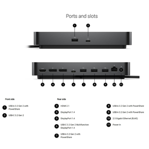 WD25Z USB-C ドッキングステーション（180Wアダプター付き、130W PD対応） - Product Image 2