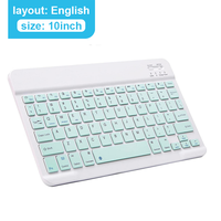 Yeni Taşınabilir RGB 2.4Ghz Kablosuz Mini Klavye Mouse Seti, USB Şarjlı ve IPad/Telefon/Dizüstü Bilgisayar/Tablet için Şarj Edilebilir