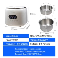 Cuiseur à riz mini 2,5 L en acier au carbone de haute qualité, faible teneur en sucre, pour 1 à 4 personnes, appareil de cuisine, en stock usine
