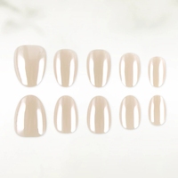 Ongles à presser de luxe en acrylique, courts, ronds/carrés, 30/32 pièces, couleur unie, électroplaqués, effet œil de chat Aurora, détachables