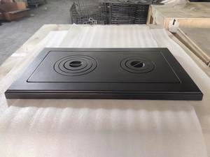 Piastre in <span class=keywords><strong>Ghisa</strong></span> per Stufa a Legna. con Due Fornelli. È possibile modificare la dimensione dell'apertura di cottura - Product Image 5