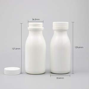 60 120 180ml respetuoso con el medio ambiente HDPE calcio tableta/cápsula botella Bola de bolos en forma de medicina infusión con sello de bomba blanco - Product Image 4