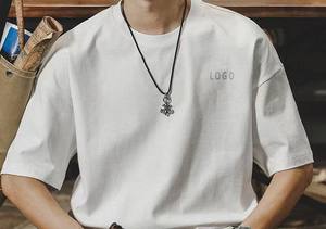 美式风格 300g 重磅纯棉长款男士短袖纯棉夏季休闲T恤 2025新款 - Product Image 4