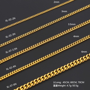 Cadena Cubana JXX XL-02-4N OEM, Collar Largo de Latón Chapado en Oro, Joyería de Estilo Clásico para Aniversarios - Product Image 5