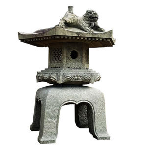 Statue en granit naturel de jardin de Type japonais, grandes lanternes en pierre, ornements de pagode <span class=keywords><strong>Yukimi</strong></span> - Product Image 1