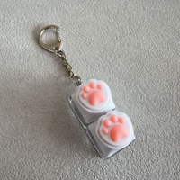 Jouet anti-stress portable en forme de patte de chat, capuchon de clavier, pendentif fidget pour taper sur le clavier