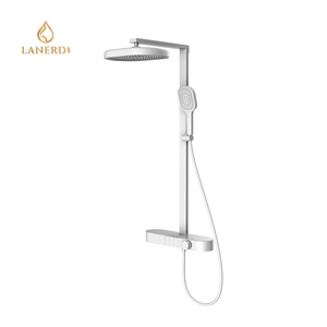 Système de douche thermostatique en laiton avec jet pluie, cartouche céramique, garantie 5 ans - <span class=keywords><strong>Colonne</strong></span> noire pour <span class=keywords><strong>baignoire</strong></span> - Product Image 1