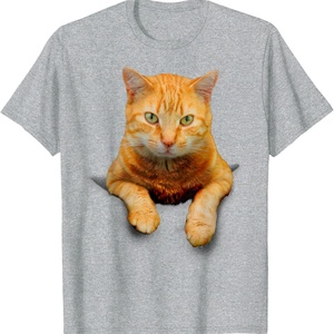 <b>Men's</b> Clothing <b>Cat</b> Animals Creative <b>Cat</b> Motif Bag <b>Cat</b> T-<b>Shirt</b> Heavyweight Cotton Short Sleeve Crew Neck T-<b>Shirt</b> - Product Image 3