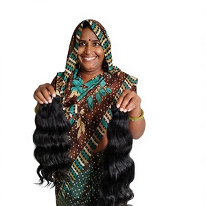 Vente en gros Extensions de cheveux humains 100% naturels vierges indiens Body Wave Kinky Straight Remy Vendeur Bodywavy bon marché non traité - Product Image 1