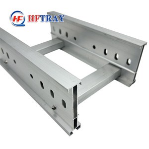 ขายตรงจากโรงงาน บันไดสายเคเบิลอะลูมิเนียมกันไฟ สำหรับใช้งานกลางแจ้ง กว้าง 600 มม. สำหรับสายการผลิตอัตโนมัติ - Product Image 1