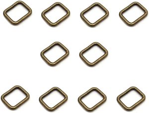 Pcs Mm <b>Thick</b> Zinc Alloy Mm Square <b>Rings</b> Metal Square Clasps For Luggage Bags And Fashion Accessories MBP Antique Brass - Product Image 1