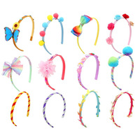 Ensemble de bandeaux en plastique pour bricolage GF très vendu Combinaison d'accessoires pour cheveux Kit de matériel d'artisanat pour enfants Stock d'impression numérique