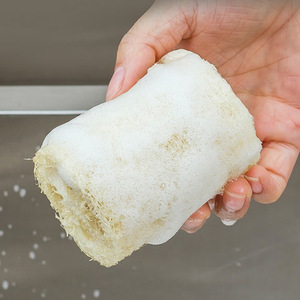 Natural Oval Loofah Floss Dishwashing Cloth Simple Style Scouring Pad Rope Efficient Kitchen Bath Brushes Sponges Scrubbers - Product Image 5