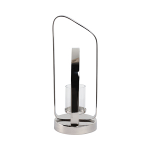 Metal And Glass <b>Candle</b> Holder <b>Hurricane</b> Stylish Home Decor Accent For Pillar Candlestick Table - Product Image 1