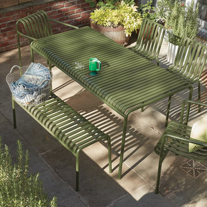 Ensemble de mobilier d'extérieur multicolore en alliage d'aluminium pour hôtels, patios, terrasses, fêtes, balcons, cafés et restaurants, avec fauteuils - Product Image 5