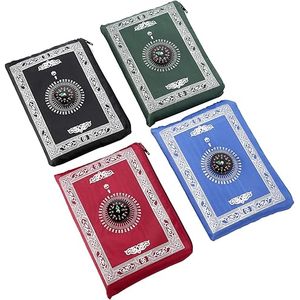Tapis de <span class=keywords><strong>prière</strong></span> de voyage avec <span class=keywords><strong>boussole</strong></span>, format de poche, tapis de <span class=keywords><strong>prière</strong></span> portable, <span class=keywords><strong>boussole</strong></span> Qibla avec livret, tapis de <span class=keywords><strong>prière</strong></span> de poche imperméable - Product Image 2