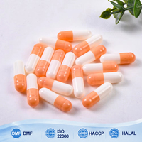 Capsules de gélatine vides personnalisables avec logo, sûres et fiables, haute pureté, multicolores, tailles 000/00/0/1/2/3/4/5, sans TiO2