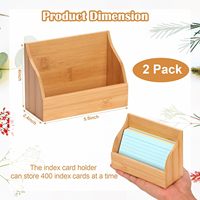 Accesorios de Escritorio para Dispensador de Notas Adhesivas, Suministros Escolares para Porta Cuadernos y Organizadores, Madera de Bambú