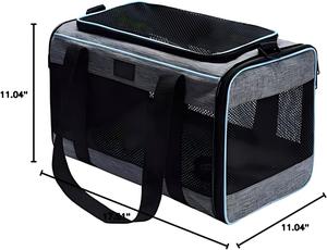 Sac de transport portable et réglable <span class=keywords><strong>en</strong></span> polyester pour animaux de compagnie, compatible avec les sacs à main et les sièges auto, idéal pour les sorties, les voyages et le transport des chats - Product Image 6