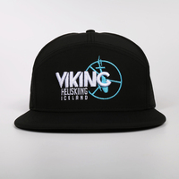 Casquettes Snapback Unisexe Personnalisées OEM à 7 Panneaux en Polyester avec Logo Brodé 3D, Visière Plate, Style Sport Hip Hop, Trous Perforés Découpés au Laser