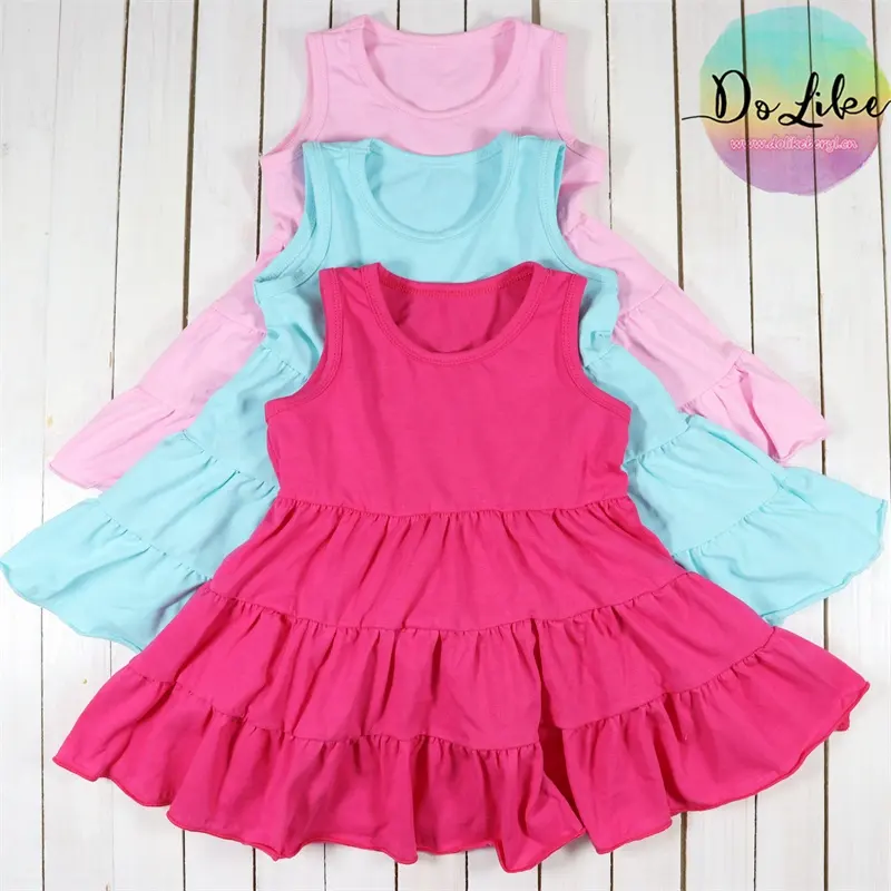 नवजात शिशु के लिए स्लीवलेस लड़कियों के कपड़े कपड़े, बच्चों की लड़की के लिए थोक डिजाइन