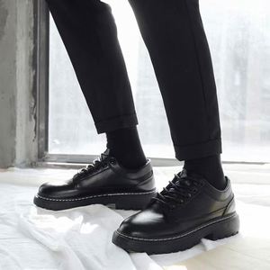 Zapatos de Vestir para Hombre 2025, de Diseño de Lujo, con Punta Cuadrada, de Cuero, con Cordones, Transpirables, Antideslizantes y Ligeros - Product Image 3