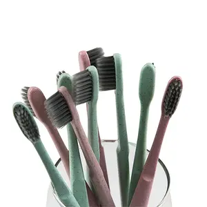 Новая Горячая Распродажа, биоразлагаемая зубная щетка с мягкой щетиной, Экологически чистая пластиковая зубная щетка с 100% кукурузным крахмалом для взрослых