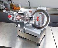 Machine à découper automatique commerciale en acier inoxydable électrique Shanyou 300 mm, machine à trancher le fromage, le mouton, le bœuf, le jambon, la viande