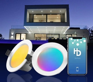 RGB + CCT 2700K-6500K Thông Minh LED Trần Downlight Xanh Răng Lưới Điều Khiển Ứng Dụng Với Âm Nhạc - Product Image 6