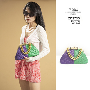 Jiali QAZA nouveau concepteur de sacs à main de soirée en cuir PU pour femmes beaux sacs en treillis de diamant avec décoration de broderie meilleur prix - Product Image 2