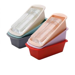 Molde de silicona de grado alimenticio para bloques de hielo, bandeja grande rectangular para hacer bloques de hielo, sin BPA, para vasos de cóctel, enfriadores y baños de hielo - Product Image 1