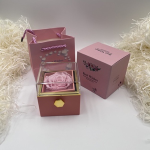 Creative Vintage Rotary <strong>Rose</strong> <strong>Jewelry</strong> <strong>Box</strong> for Necklace Luxury Custom Logo for Valentine's Day and Christmas Gift - Product Image 5