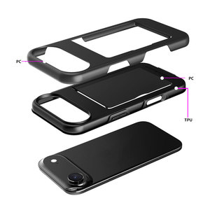 Custodia per telefono 2 in 1 in TPU antiurto rigida con slot scorrevole per schede per <span class=keywords><strong>iPhone</strong></span> 17 Air 16 15 14 Plus 13 <span class=keywords><strong>12</strong></span> 11 Pro Max - Product Image 4