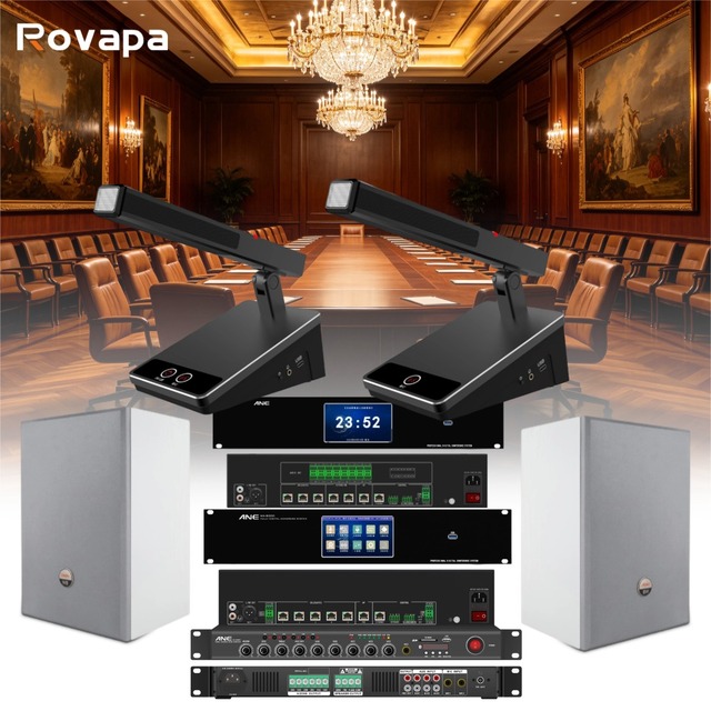 Solution Audio Profesional Sala De Reuniones 25 Personas Gobierno Sistema Conferencia Amplificador Altavoz