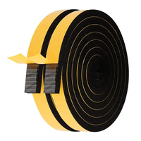 Joint d'étanchéité en caoutchouc EPDM noir auto-adhésif découpable, compact, anti-poussière, anti-insectes, insonorisant, spécial pour l'étanchéité des vitres