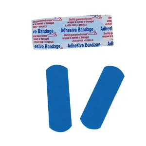 100pcs/box Blue Detectable Plasters Band Aid Waterproof Medical Adhesive Strips Wound Bandages First Aid Wound Plasters