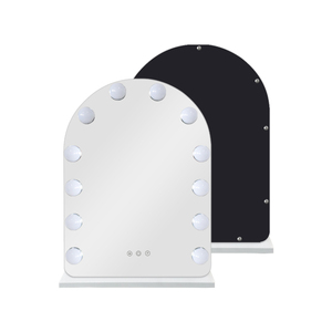 Specchio Hollywood LED Moderno ad Arco con 12 Lampadine, 3 Colori Dimmerabili, Piccolo Specchio Illuminato per Trucco, Forma ad Arco, Specchio da Toeletta per Arredamento Camera da Letto - Product Image 6