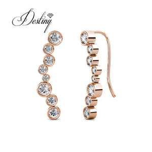 Pendientes de Plata de Ley 925 Daisini adornados con cristales de <span class=keywords><strong>Swarovski</strong></span>, joyería, accesorio de nuevo diseño para mujer - Product Image 6